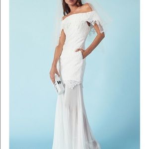 SELF-PORTRAIT Off Shoulder Bridal Dress size 4